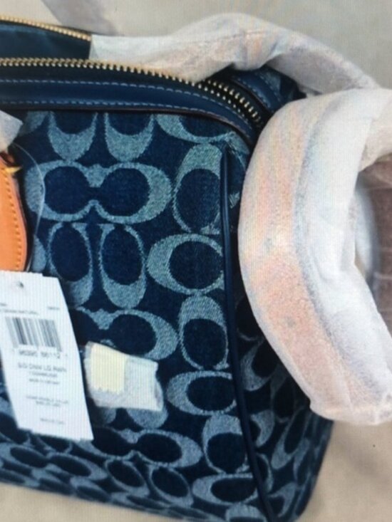 Coach Rowan Satchel Bag In Signature Denim Canvas NWT CY699 - Picture 3 of 6